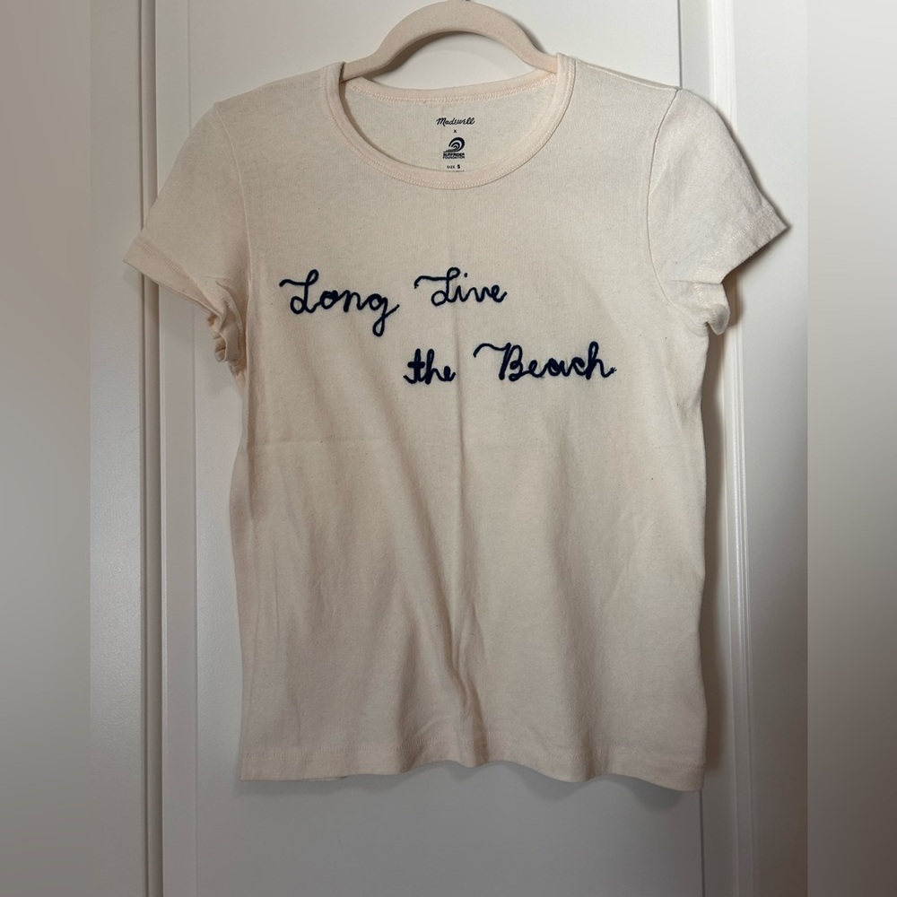 🔆NWOT🌊 Madewell x Surfrider Foundation Specialty ‘long live the beach’ Tee 🌊
